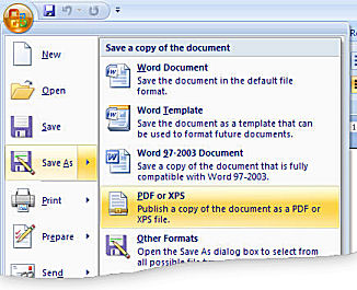 how to convert word to pdf microsoft 2007